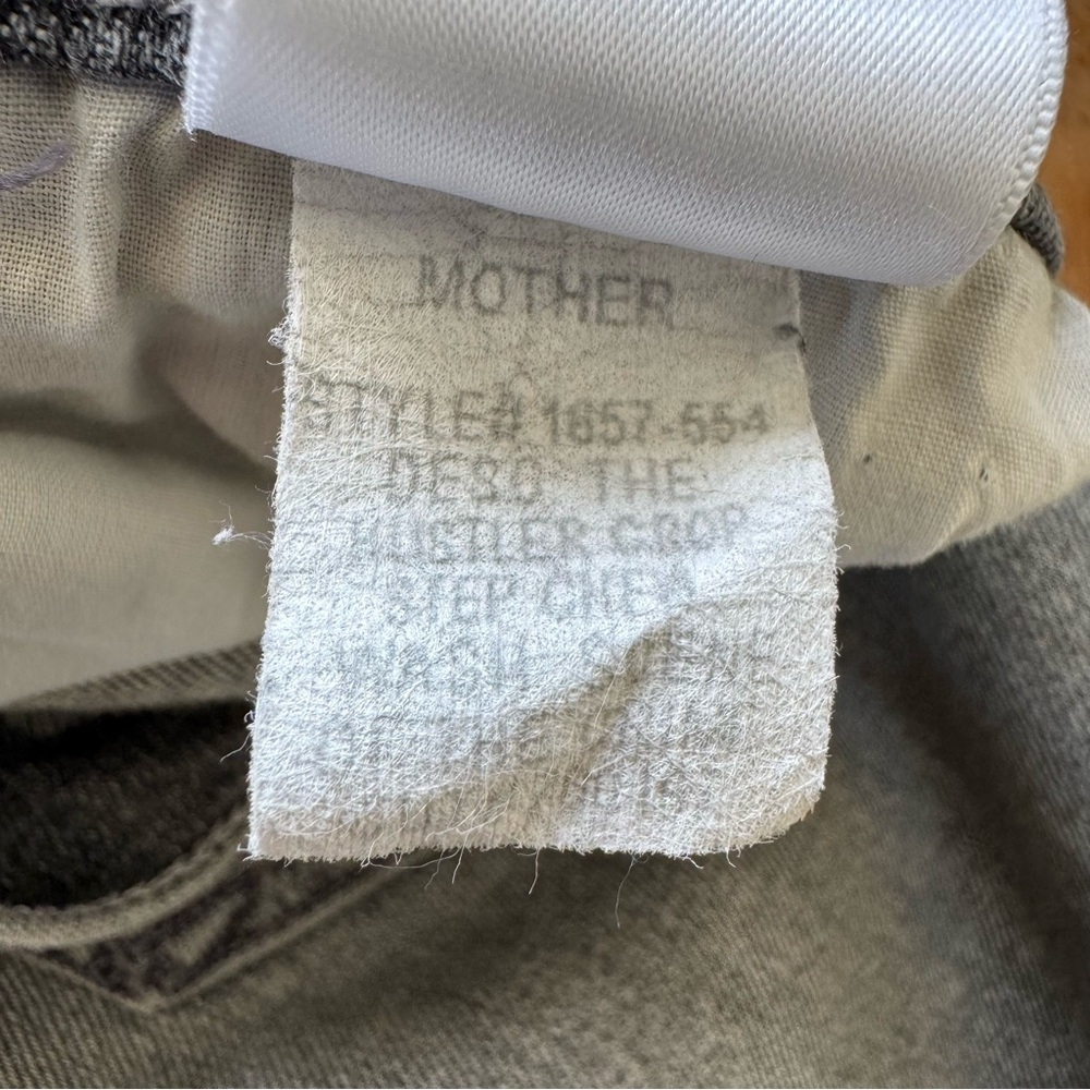 MOTHER The Hustler Crop Step Chew 29 Distressed Black Grey - Picture 10 of 10